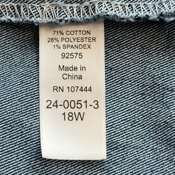 Jessica London Ombré Blue denim jacket size 18W - Picture 5 of 8